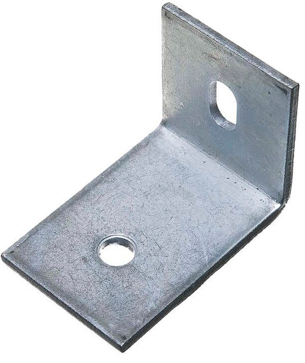 Уголок крепежный для бетона 90х60х60х4,0 мм, оцинкованный - фото